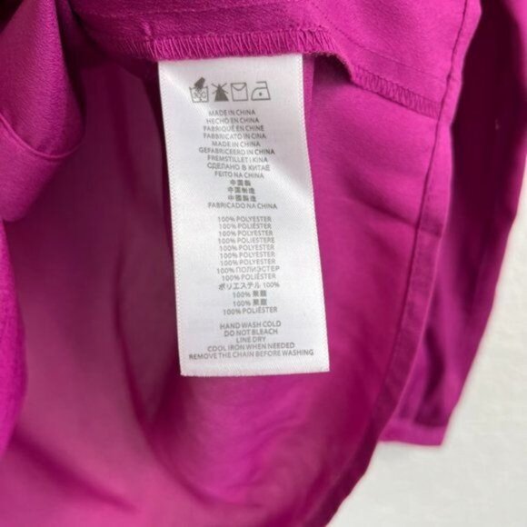 MK Michael Kors Michl Chain Tie Fuchsia Blouse - Picture 7 of 10